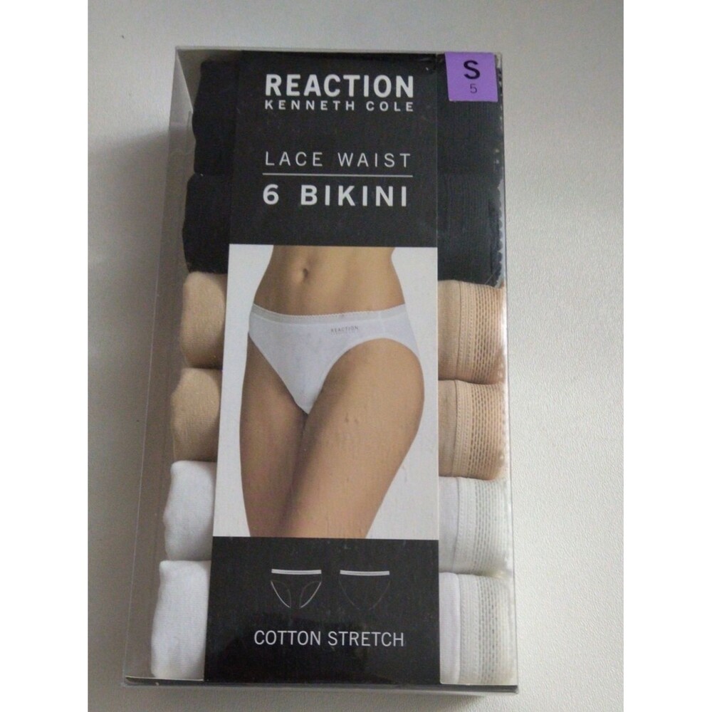 Kenneth Cole Reaction Women’s Lace Waist Bikini Pack - Black, White, Beige New S